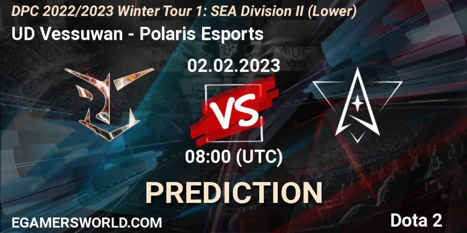 UD Vessuwan - Polaris Esports: ennuste. 03.02.23, Dota 2, DPC 2022/2023 Winter Tour 1: SEA Division II (Lower)