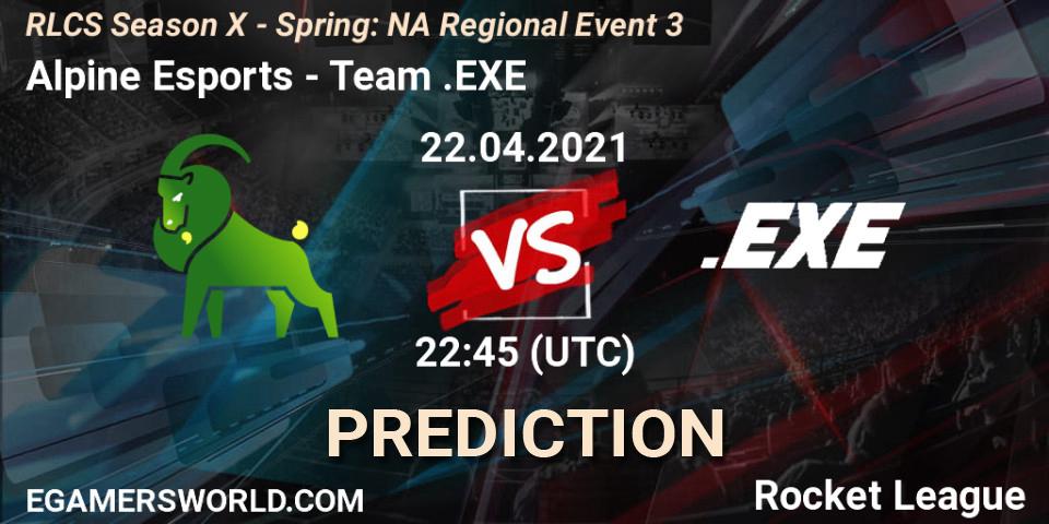 Alpine Esports - Team.EXE: ennuste. 22.04.2021 at 22:45, Rocket League, RLCS Season X - Spring: NA Regional Event 3
