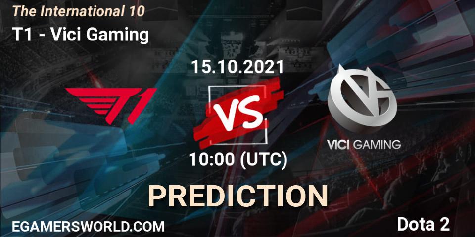 T1 - Vici Gaming: ennuste. 15.10.2021 at 09:46, Dota 2, The Internationa 2021