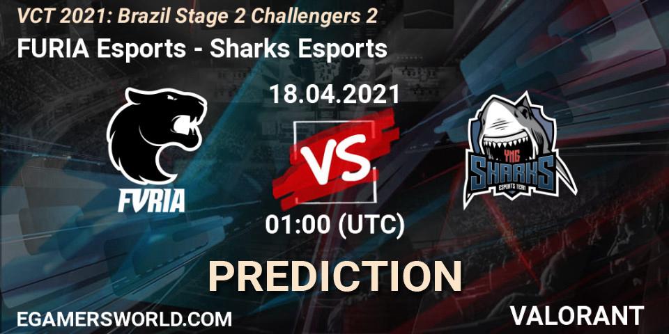 FURIA Esports - Sharks Esports: ennuste. 18.04.2021 at 01:00, VALORANT, VCT 2021: Brazil Stage 2 Challengers 2