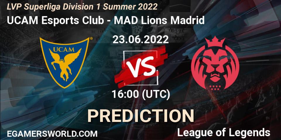 UCAM Esports Club - MAD Lions Madrid: ennuste. 23.06.2022 at 16:00, LoL, LVP Superliga Division 1 Summer 2022