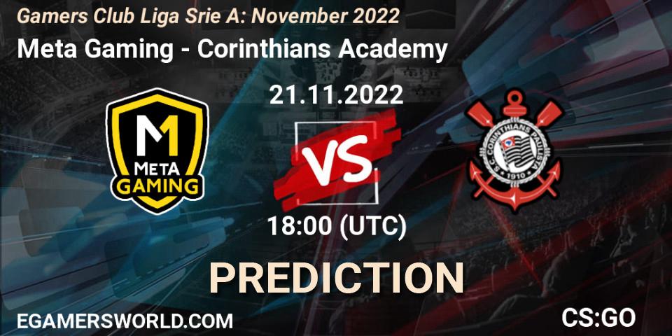 Meta Gaming Brasil - Corinthians Academy: ennuste. 21.11.2022 at 18:00, Counter-Strike (CS2), Gamers Club Liga Série A: November 2022