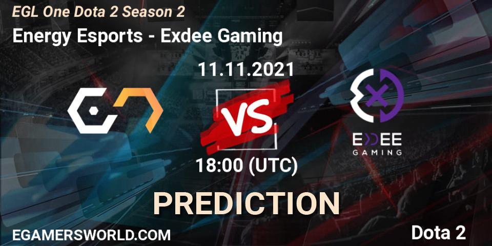 Energy Esports - Exdee Gaming: ennuste. 04.12.2021 at 12:29, Dota 2, EGL One Dota 2 Season 2
