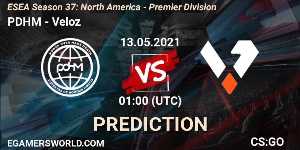 PDHM - Veloz: ennuste. 13.05.2021 at 01:00, Counter-Strike (CS2), ESEA Season 37: North America - Premier Division