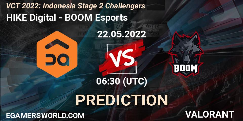 HIKE Digital - BOOM Esports: ennuste. 22.05.2022 at 07:30, VALORANT, VCT 2022: Indonesia Stage 2 Challengers