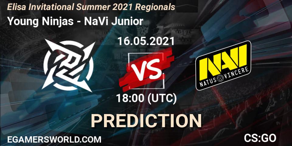 Young Ninjas - NaVi Junior: ennuste. 16.05.2021 at 18:00, Counter-Strike (CS2), Elisa Invitational Summer 2021 Regionals