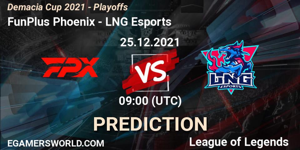 FunPlus Phoenix - LNG Esports: ennuste. 25.12.21, LoL, Demacia Cup 2021 - Playoffs