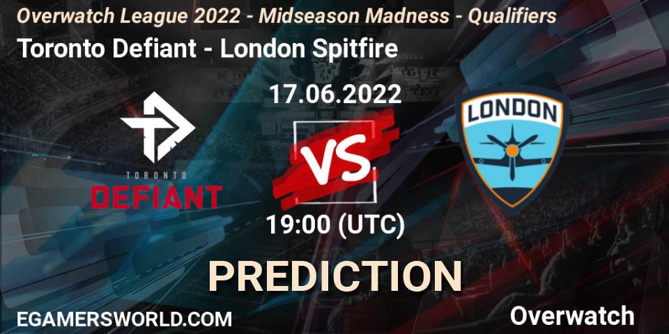 Toronto Defiant - London Spitfire: ennuste. 17.06.2022 at 19:00, Overwatch, Overwatch League 2022 - Midseason Madness - Qualifiers