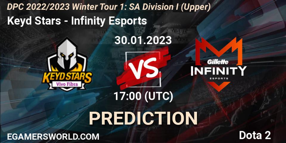 Keyd Stars - Infinity Esports: ennuste. 30.01.2023 at 17:00, Dota 2, DPC 2022/2023 Winter Tour 1: SA Division I (Upper) 