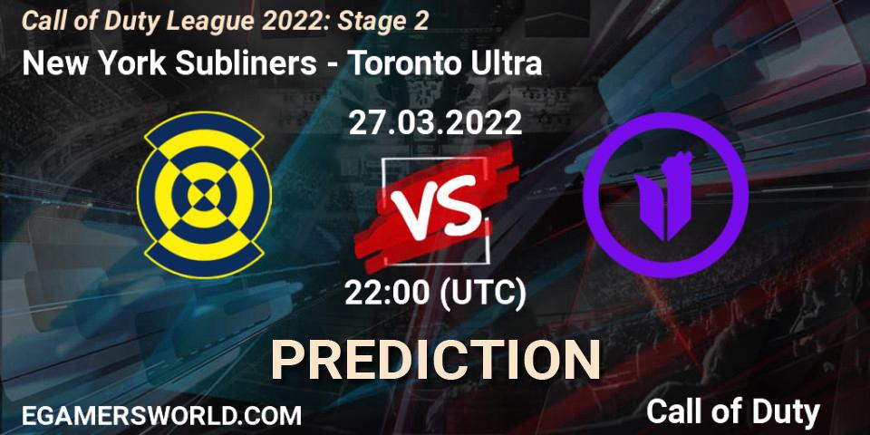 New York Subliners - Toronto Ultra: ennuste. 27.03.22, Call of Duty, Call of Duty League 2022: Stage 2