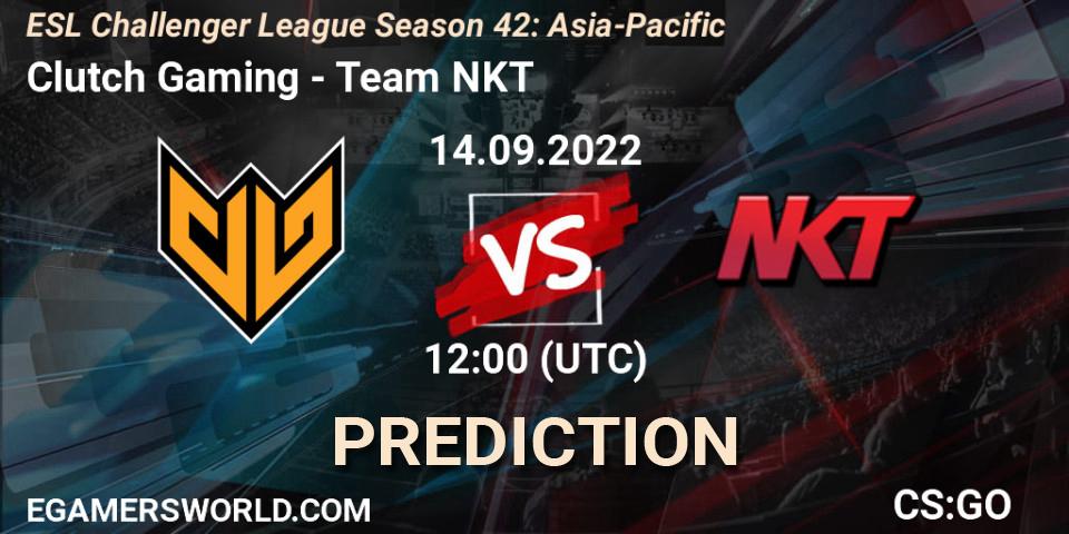 Clutch Gaming - Team NKT: ennuste. 14.09.22, CS2 (CS:GO), ESL Challenger League Season 42: Asia-Pacific