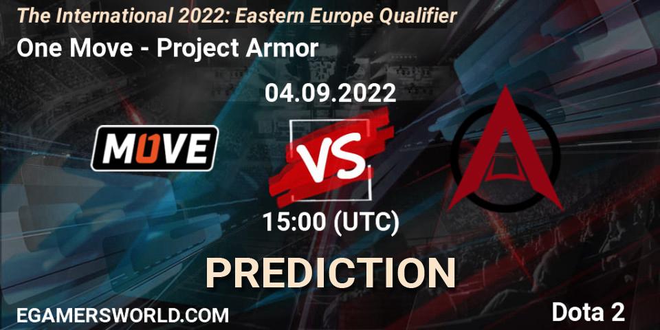 One Move - Project Armor: ennuste. 04.09.22, Dota 2, The International 2022: Eastern Europe Qualifier