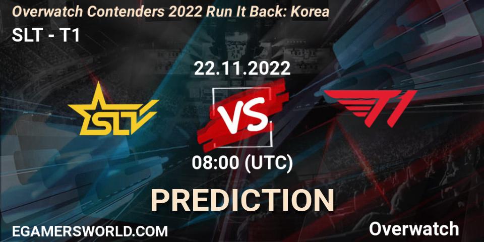 SLT - T1: ennuste. 22.11.2022 at 08:00, Overwatch, Overwatch Contenders 2022 Run It Back: Korea