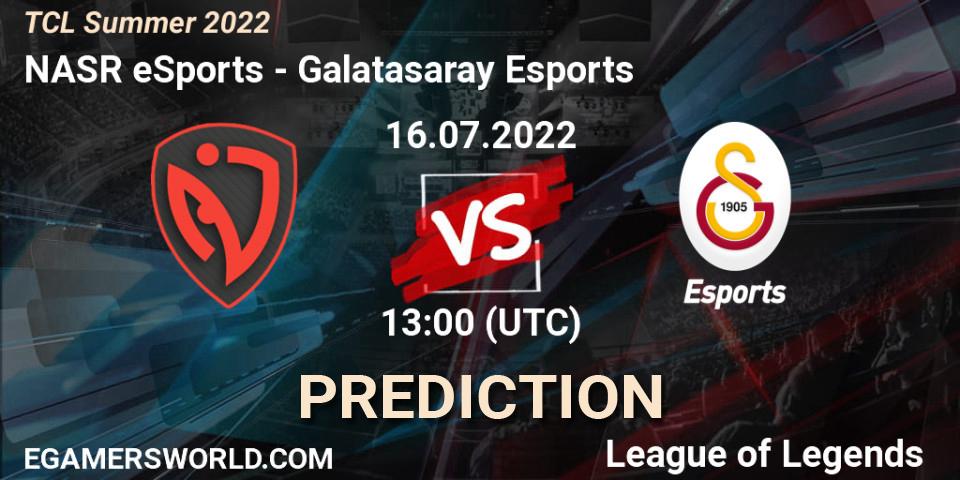 NASR eSports - Galatasaray Esports: ennuste. 16.07.2022 at 15:00, LoL, TCL Summer 2022