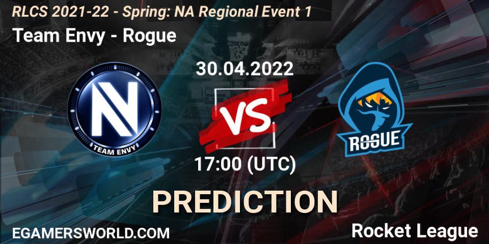 Team Envy - Rogue: ennuste. 30.04.22, Rocket League, RLCS 2021-22 - Spring: NA Regional Event 1