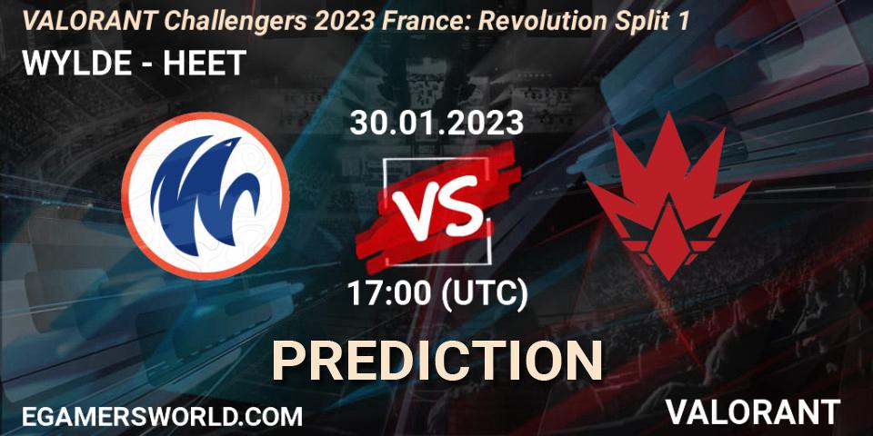 WYLDE - HEET: ennuste. 30.01.23, VALORANT, VALORANT Challengers 2023 France: Revolution Split 1