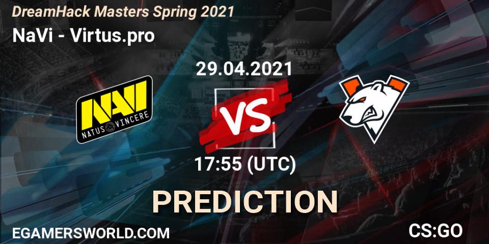 NaVi - Virtus.pro: ennuste. 29.04.2021 at 18:15, Counter-Strike (CS2), DreamHack Masters Spring 2021