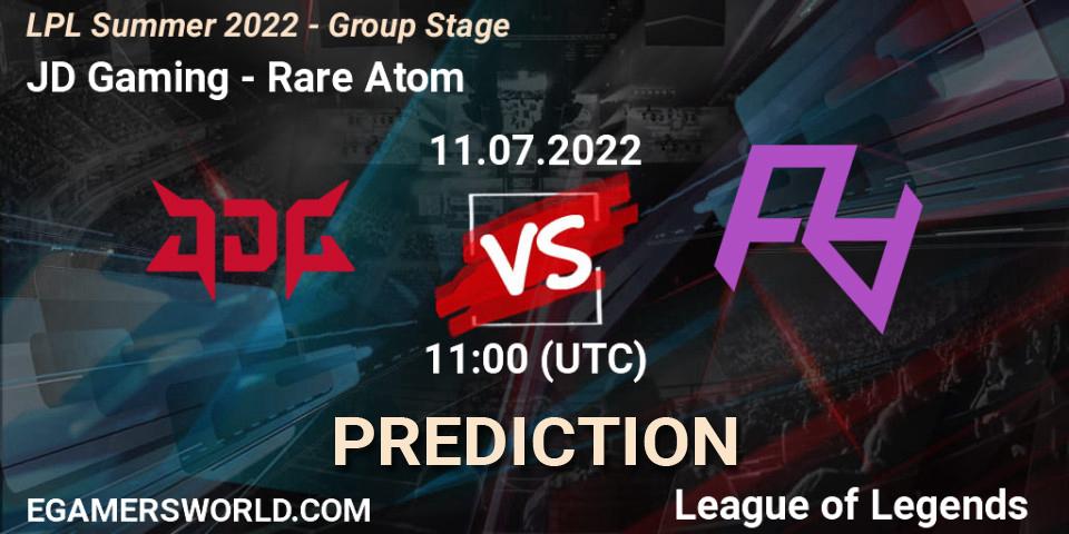 JD Gaming - Rare Atom: ennuste. 11.07.2022 at 11:00, LoL, LPL Summer 2022 - Group Stage