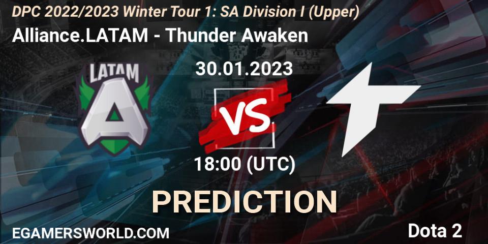 Alliance.LATAM - Thunder Awaken: ennuste. 30.01.23, Dota 2, DPC 2022/2023 Winter Tour 1: SA Division I (Upper) 