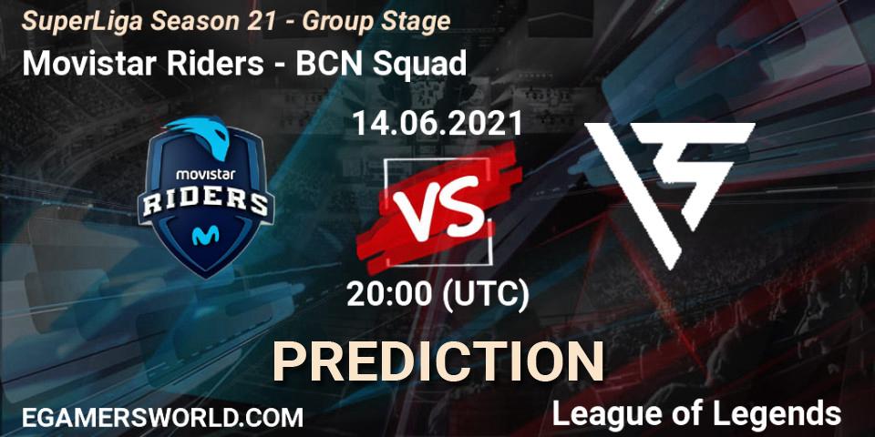 Movistar Riders - BCN Squad: ennuste. 14.06.2021 at 18:00, LoL, SuperLiga Season 21 - Group Stage 