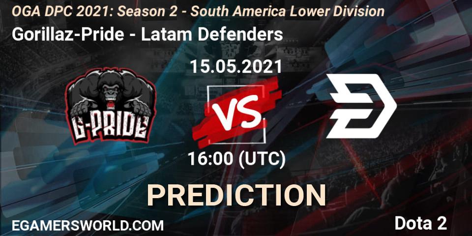 Gorillaz-Pride - Latam Defenders: ennuste. 15.05.2021 at 16:00, Dota 2, OGA DPC 2021: Season 2 - South America Lower Division 