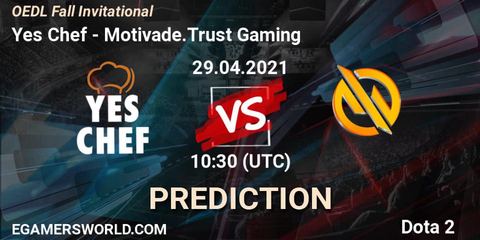 Yes Chef - Motivade.Trust Gaming: ennuste. 29.04.2021 at 10:34, Dota 2, OEDL Fall Invitational