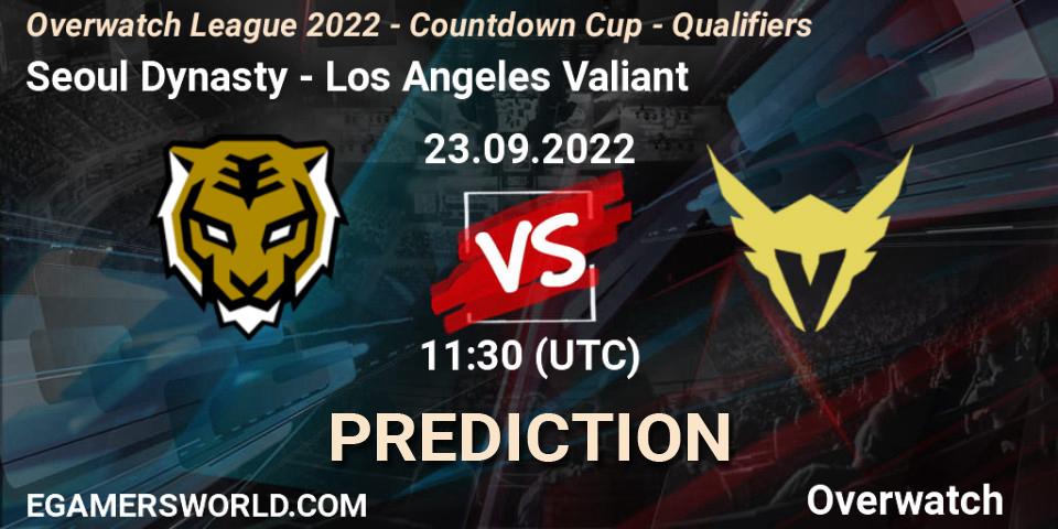 Seoul Dynasty - Los Angeles Valiant: ennuste. 23.09.2022 at 11:30, Overwatch, Overwatch League 2022 - Countdown Cup - Qualifiers