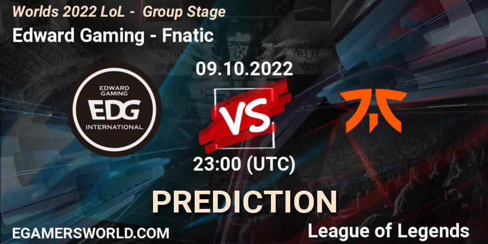 Edward Gaming - Fnatic: ennuste. 09.10.22, LoL, Worlds 2022 LoL - Group Stage