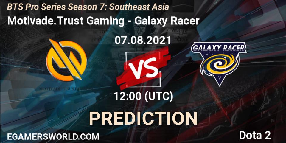 Motivade.Trust Gaming - Galaxy Racer: ennuste. 07.08.2021 at 11:53, Dota 2, BTS Pro Series Season 7: Southeast Asia