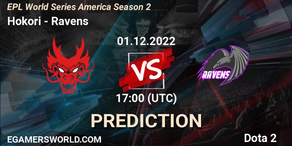 Hokori - Ravens: ennuste. 01.12.22, Dota 2, EPL World Series America Season 2