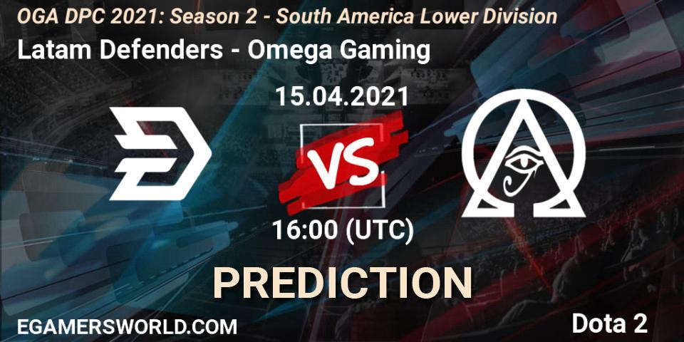 Latam Defenders - Omega Gaming: ennuste. 15.04.2021 at 16:01, Dota 2, OGA DPC 2021: Season 2 - South America Lower Division 