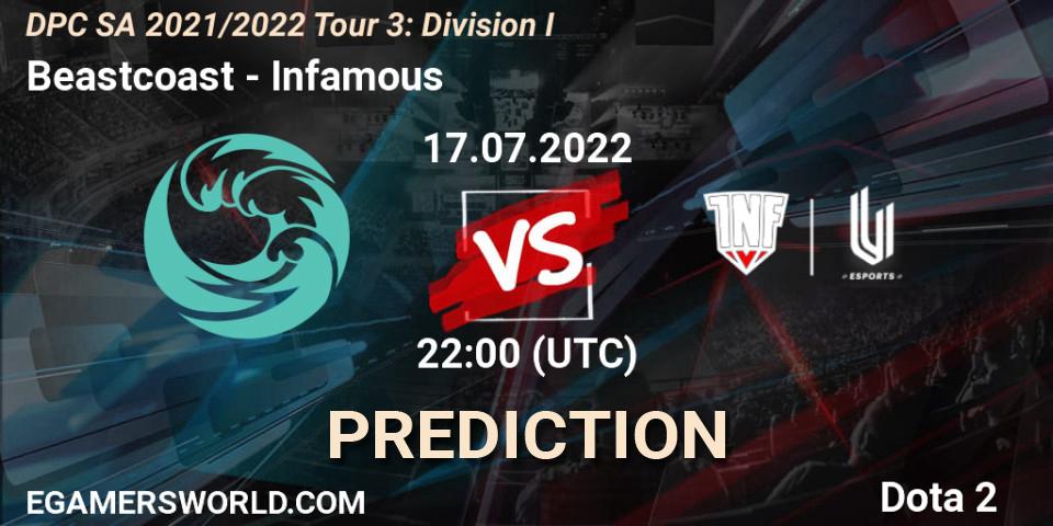 Beastcoast - Infamous: ennuste. 17.07.22, Dota 2, DPC SA 2021/2022 Tour 3: Division I
