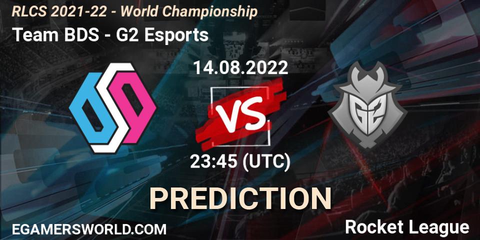 Team BDS - G2 Esports: ennuste. 15.08.2022 at 00:10, Rocket League, RLCS 2021-22 - World Championship