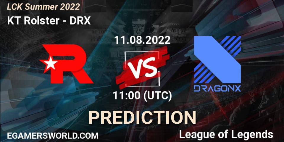 KT Rolster - DRX: ennuste. 11.08.2022 at 11:00, LoL, LCK Summer 2022