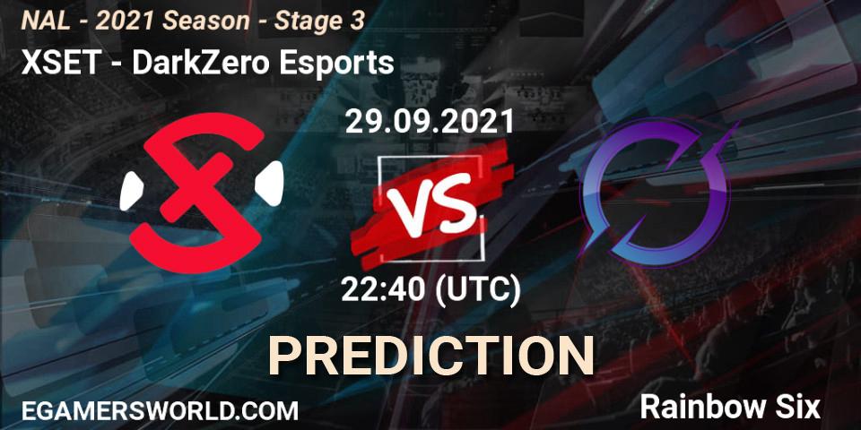 XSET - DarkZero Esports: ennuste. 29.09.2021 at 22:40, Rainbow Six, NAL - 2021 Season - Stage 3