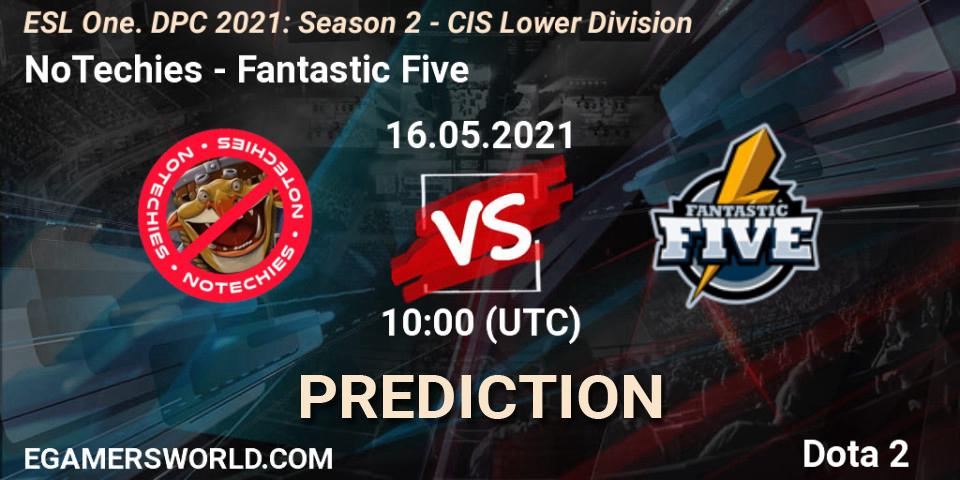 NoTechies - Fantastic Five: ennuste. 16.05.2021 at 09:57, Dota 2, ESL One. DPC 2021: Season 2 - CIS Lower Division