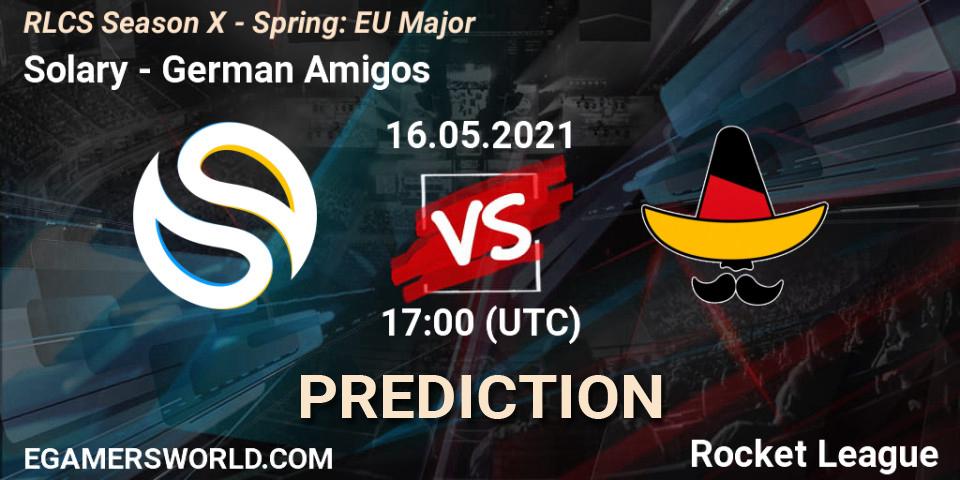 Solary - German Amigos: ennuste. 16.05.2021 at 17:00, Rocket League, RLCS Season X - Spring: EU Major