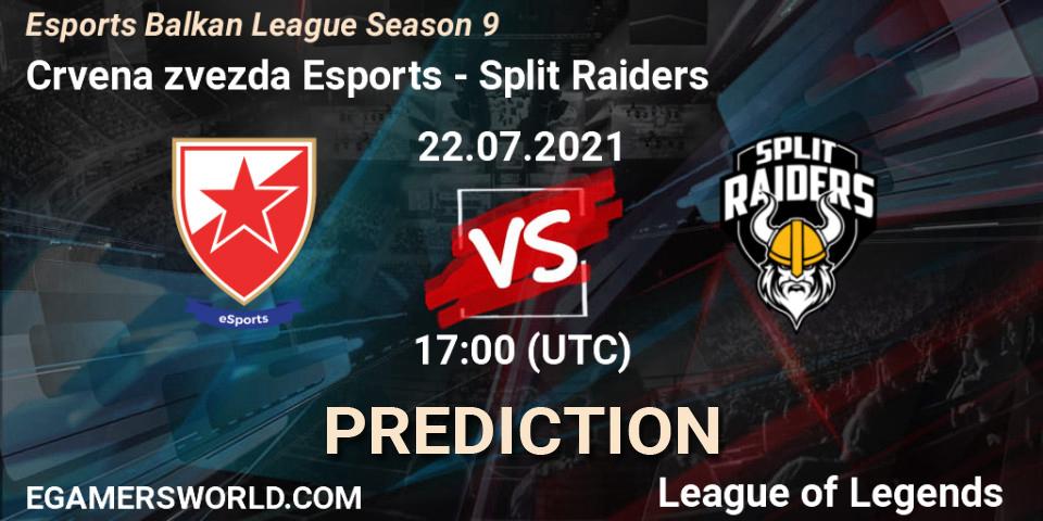 Crvena zvezda Esports - Split Raiders: ennuste. 22.07.2021 at 17:00, LoL, Esports Balkan League Season 9