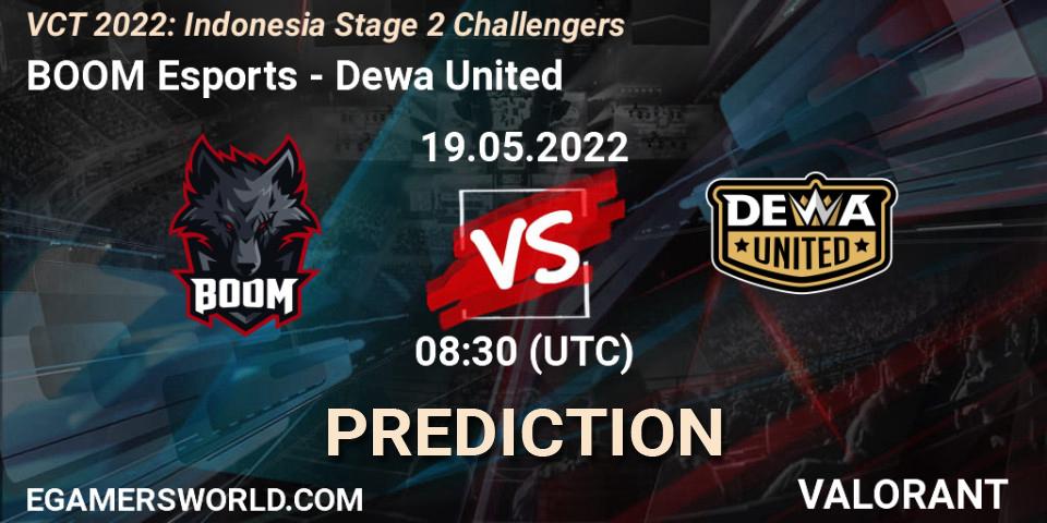 BOOM Esports - Dewa United: ennuste. 19.05.2022 at 08:30, VALORANT, VCT 2022: Indonesia Stage 2 Challengers