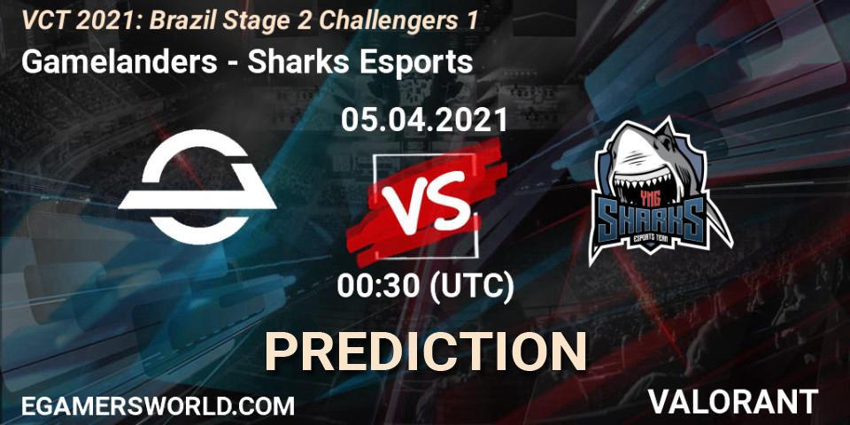 Gamelanders - Sharks Esports: ennuste. 05.04.2021 at 00:00, VALORANT, VCT 2021: Brazil Stage 2 Challengers 1
