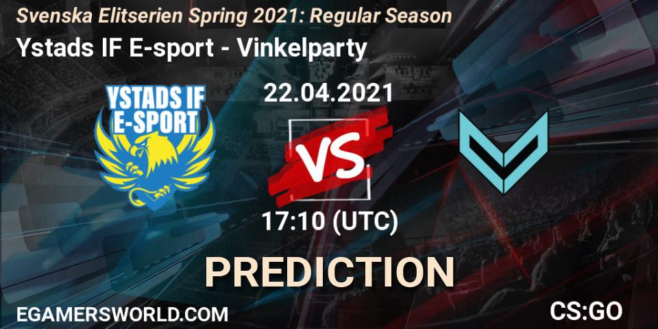 Ystads IF E-sport - Vinkelparty: ennuste. 22.04.2021 at 17:10, Counter-Strike (CS2), Svenska Elitserien Spring 2021: Regular Season