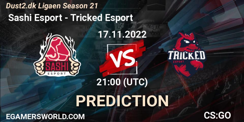  Sashi Esport - Tricked Esport: ennuste. 17.11.2022 at 21:00, Counter-Strike (CS2), Dust2.dk Ligaen Season 21
