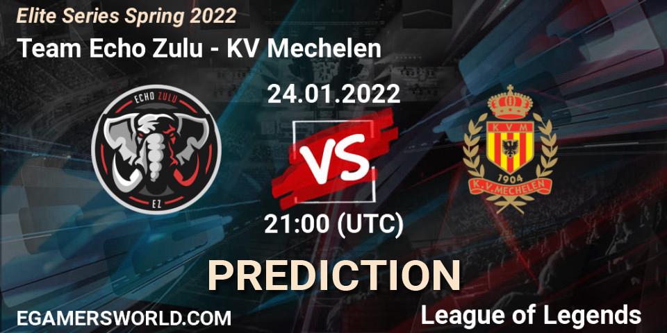 Team Echo Zulu - KV Mechelen: ennuste. 24.01.2022 at 21:00, LoL, Elite Series Spring 2022