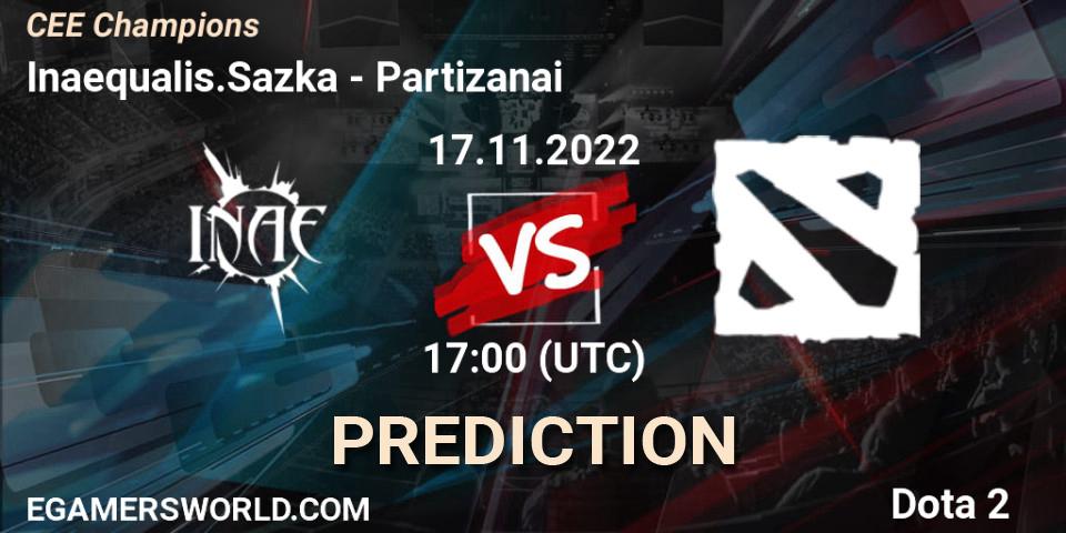 Inaequalis.Sazka - Partizanai: ennuste. 17.11.2022 at 17:30, Dota 2, CEE Champions