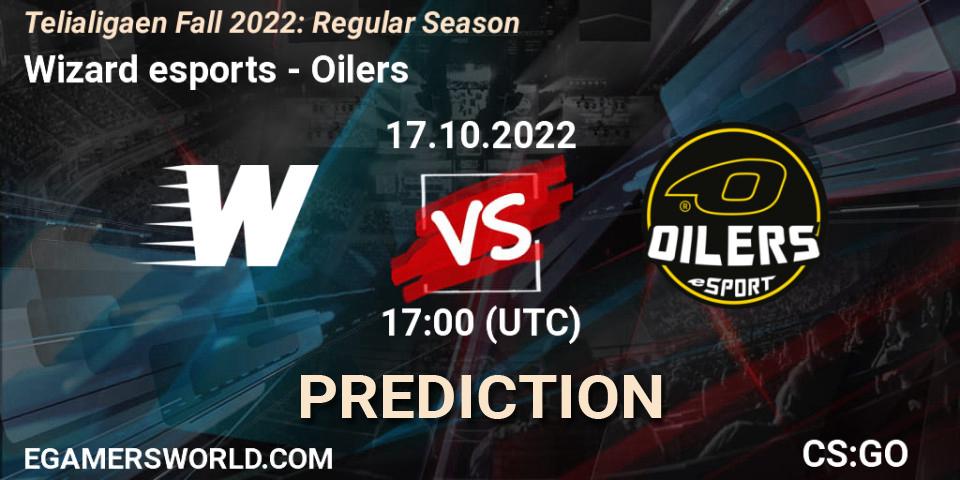 Wizard esports - Oilers: ennuste. 17.10.2022 at 16:00, Counter-Strike (CS2), Telialigaen Fall 2022: Regular Season