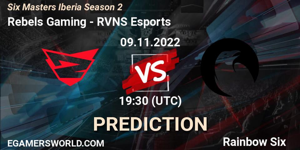 Rebels Gaming - RVNS Esports: ennuste. 09.11.2022 at 19:30, Rainbow Six, Six Masters Iberia Season 2