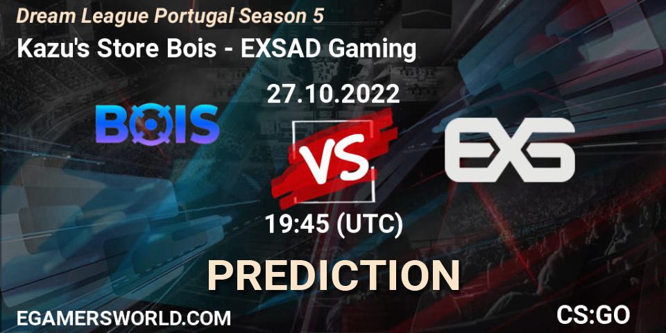 Kazu's Store Bois - EXSAD Gaming: ennuste. 03.11.2022 at 20:45, Counter-Strike (CS2), Dream League Portugal Season 5