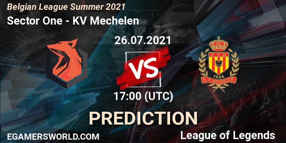 Sector One - KV Mechelen: ennuste. 26.07.2021 at 17:00, LoL, Belgian League Summer 2021