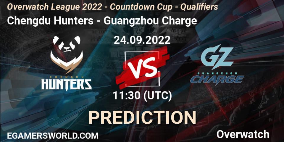 Chengdu Hunters - Guangzhou Charge: ennuste. 24.09.2022 at 11:20, Overwatch, Overwatch League 2022 - Countdown Cup - Qualifiers