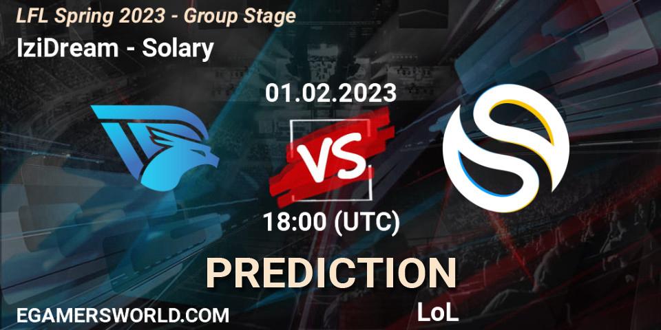 IziDream - Solary: ennuste. 01.02.23, LoL, LFL Spring 2023 - Group Stage